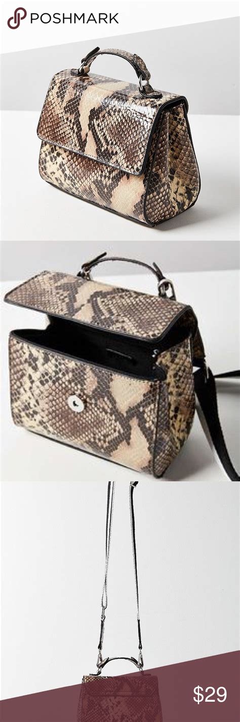 fake snakeskin bag